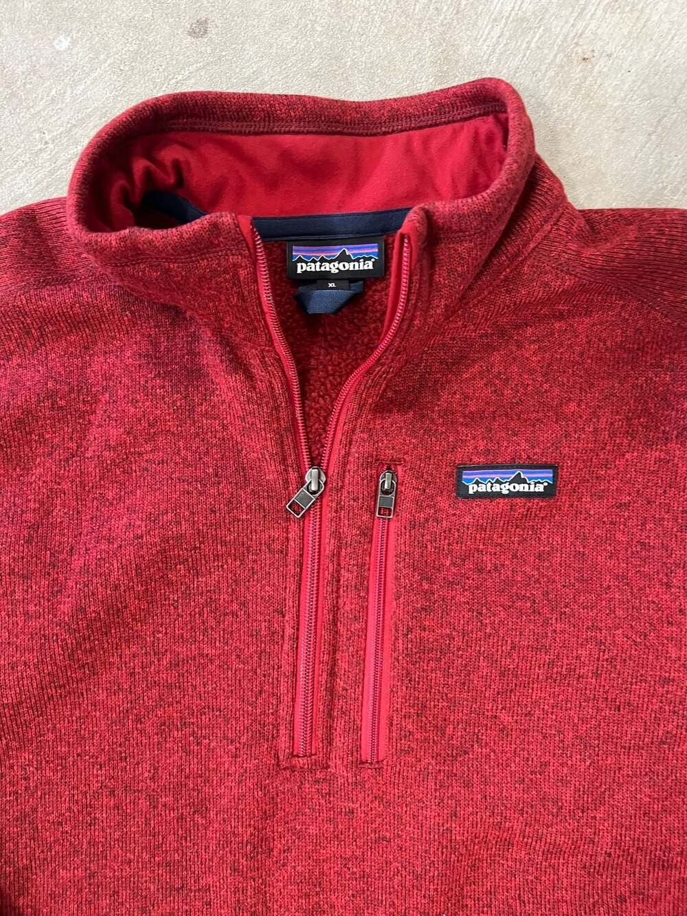 Patagonia Men's Better Sweater 1/4-Zip Fleece Pullover, Red - Picture 2 of 7